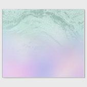 エレガントモダン勾配ミントグリッター紫 ラッピングペーパー (フラット)