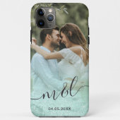 エレガントモダン勾配ミント緑グリッター写真 Case-Mate iPhoneケース (裏面)