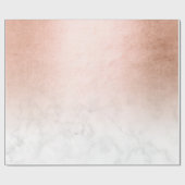 エレガントモダン勾配銅金ゴールド白大理石 ラッピングペーパー (フラット)