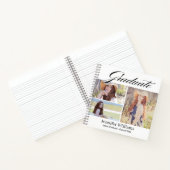 エレガントモダン卒業写真3枚コラージュ ノートブック (内部)