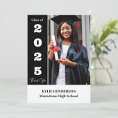 エレガントモダン卒業写真 サンキューカード (スタンド正面)