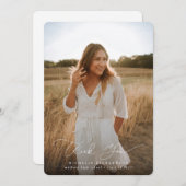 エレガントモダン卒業写真 サンキューカード (正面/裏面)