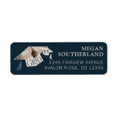 エレガントモダン卒業写真 ラベル (正面)