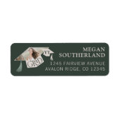 エレガントモダン卒業写真 ラベル (正面)