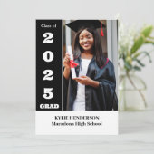 エレガントモダン卒業写真 招待状 (スタンド正面)