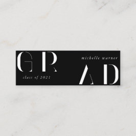 エレガントモダン卒業名票 スキニー名刺