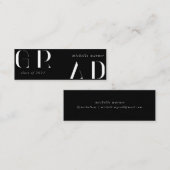 エレガントモダン卒業名票 スキニー名刺 (正面/裏面)