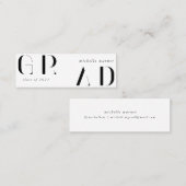 エレガントモダン卒業名票 スキニー名刺 (正面/裏面)