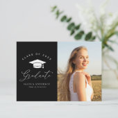 エレガントモダン卒業招き サンキューカード (スタンド正面)