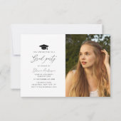 エレガントモダン卒業招き サンキューカード (裏面)