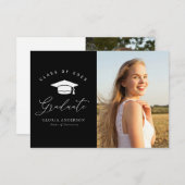 エレガントモダン卒業招き サンキューカード (正面/裏面)