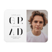 エレガントモダン卒業発表マグマ マグネット (横)