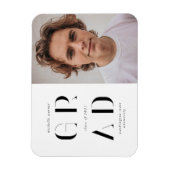 エレガントモダン卒業発表マグマ マグネット (縦)