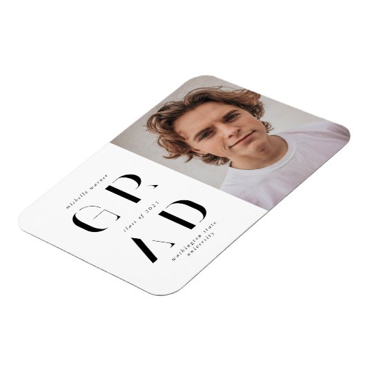 エレガントモダン卒業発表マグマ マグネット (左側)