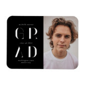 エレガントモダン卒業発表マグマ マグネット (横)