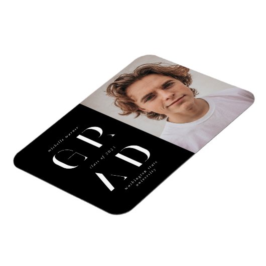 エレガントモダン卒業発表マグマ マグネット (左側)