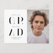 エレガントモダン卒業発表 ポストカード (正面)