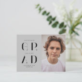 エレガントモダン卒業発表 ポストカード (スタンド正面)