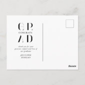 エレガントモダン卒業発表 ポストカード (裏面)