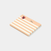 エレガントモダン可愛いストライプラディバパーソナライズされたグ ポストイット (アングル)