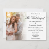 エレガントモダン台式結婚式 ノートカード (正面)