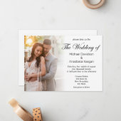 エレガントモダン台式結婚式 ノートカード (正面/裏面インサイチュ)