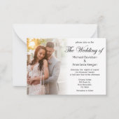 エレガントモダン台式結婚式 ノートカード (正面)