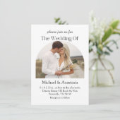 エレガントモダン台本boho arch photo 結婚 招待状 (スタンド正面)