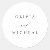 エレガントモダン名の小結婚名 ラウンドシール (正面)