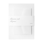 エレガントモダン名の最小結婚値 招待状ベリーバンド (正面例)