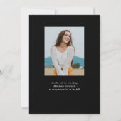 エレガントモダン型オーバーレイ2枚の写真卒業 招待状 (裏面)