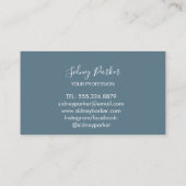 エレガントモダン塵の青フローラ 名刺 (裏面)