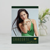 エレガントモダン大学院 箔招待状 (立ち正面)