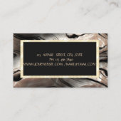 エレガントモダン大理石、金ゴールドフレームジュエリーデザイナ 名刺 (裏面)