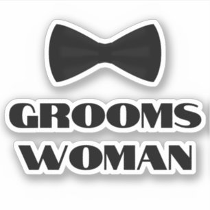 エレガントモダン女子ブラック結婚ボウタイ シール
