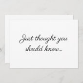 エレガントモダン妊娠の発表 案内状 (正面/裏面)