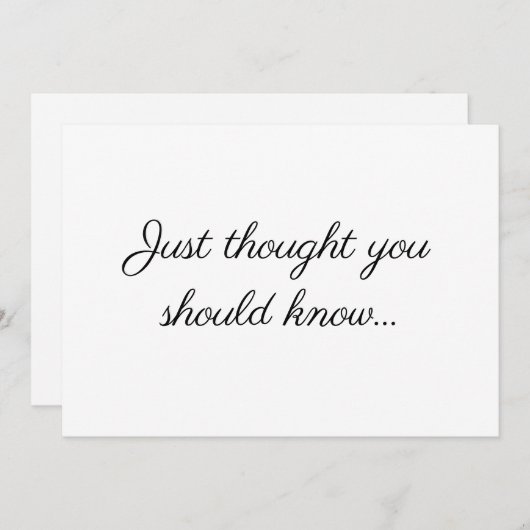 エレガントモダン妊娠の発表 案内状 (正面/裏面)