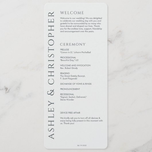 エレガントモダン宇宙結婚グレイ プログラム (正面)