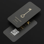 エレガントモダン実在不動産仲介業者剤モノグラム 名刺