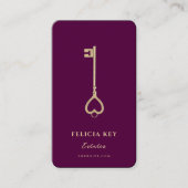 エレガントモダン実在不動産仲介業者 名刺 (正面)