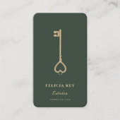 エレガントモダン実在不動産仲介業者 名刺 (正面)