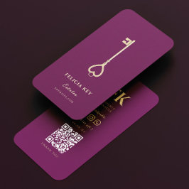 エレガントモダン実在不動産仲介業者 名刺