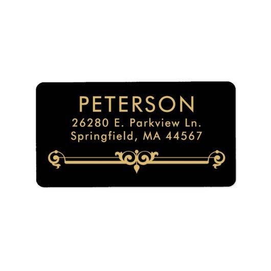 エレガントモダン差出人住所ラベル ラベル (正面)