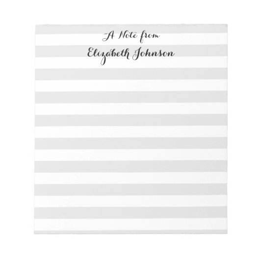 エレガントモダン幼稚園先生名 ノートパッド (正面)