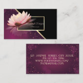 エレガントモダン幾何エレガントLotus 名刺 (正面/裏面)