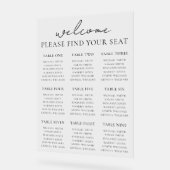 エレガントモダン座結婚席表 アクリルサイン (傾斜)