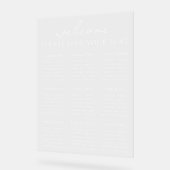 エレガントモダン座結婚席表 アクリルサイン (傾斜)