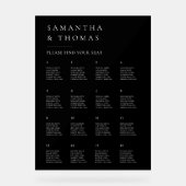 エレガントモダン座結婚席表 アクリルサイン (正面)