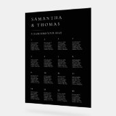 エレガントモダン座結婚席表 アクリルサイン (傾斜)