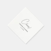 エレガントモダン応援のスクリプ結婚ト スタンダードカクテルナプキン (角)